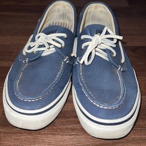 Mens Sperry boat shoes. Blue and white. Gently used. Size 10.5M